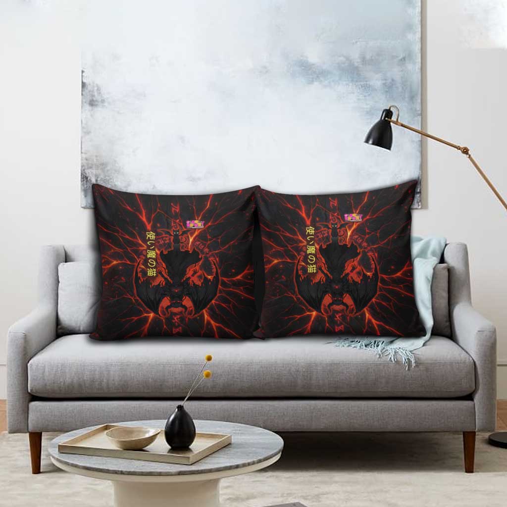 Chomosuke Demon Familiar Pillow Cover Infernal Rune Flame Art Style
