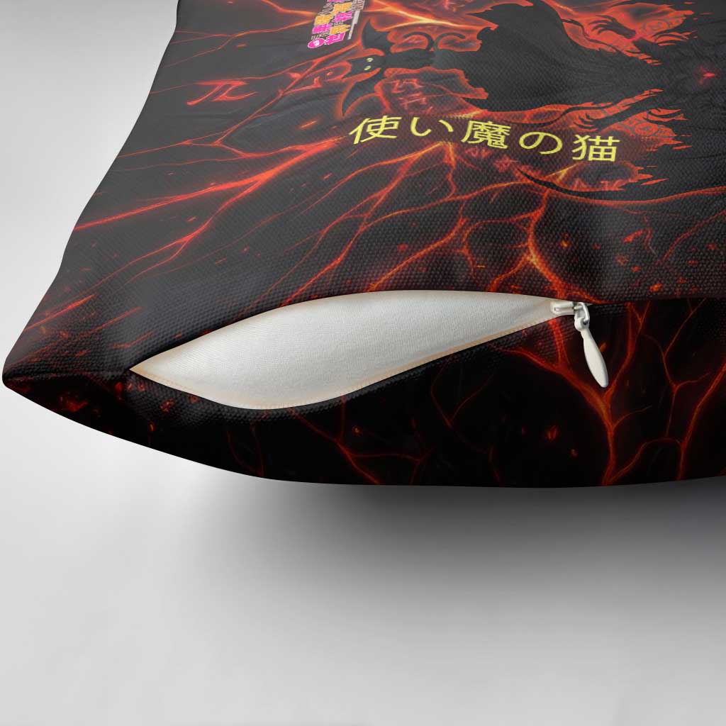 Chomosuke Demon Familiar Pillow Cover Infernal Rune Flame Art Style