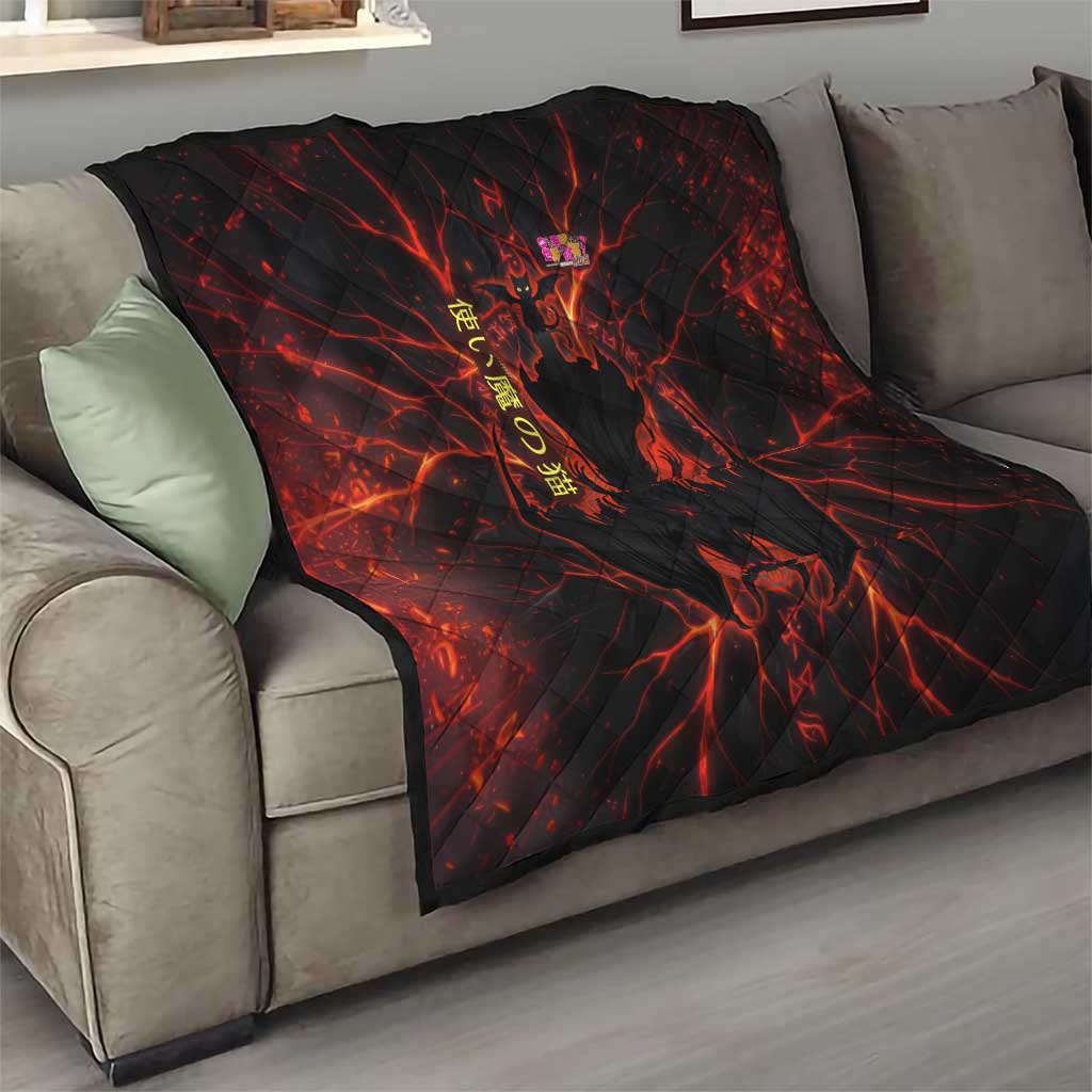 Chomosuke Demon Familiar Quilt Infernal Rune Flame Art Style
