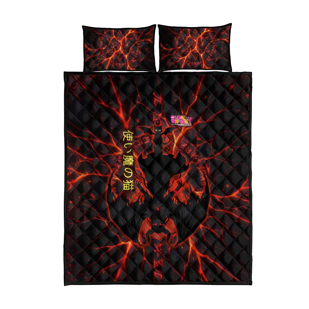 Chomosuke Demon Familiar Quilt Bed Set Infernal Rune Flame Art Style
