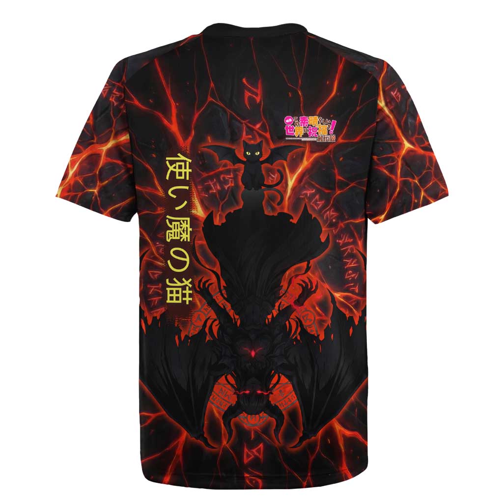 Chomosuke Demon Familiar Rugby Jersey Infernal Rune Flame Art Style