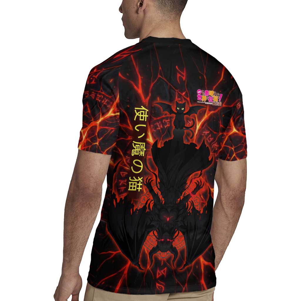 Chomosuke Demon Familiar Rugby Jersey Infernal Rune Flame Art Style