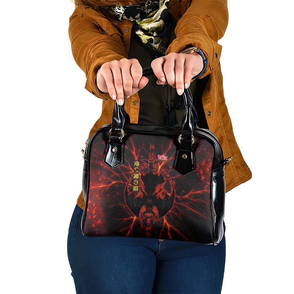 Chomosuke Demon Familiar Shoulder Handbag Infernal Rune Flame Art Style