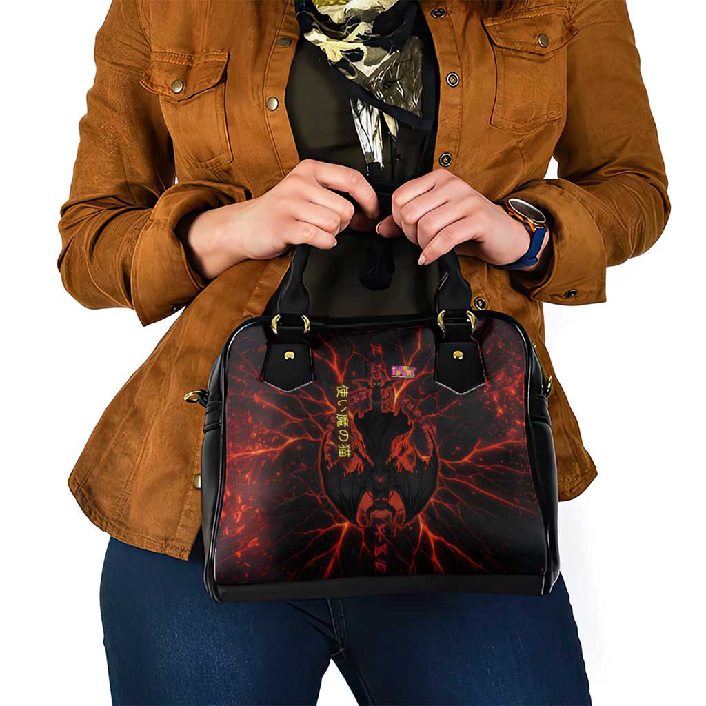 Chomosuke Demon Familiar Shoulder Handbag Infernal Rune Flame Art Style