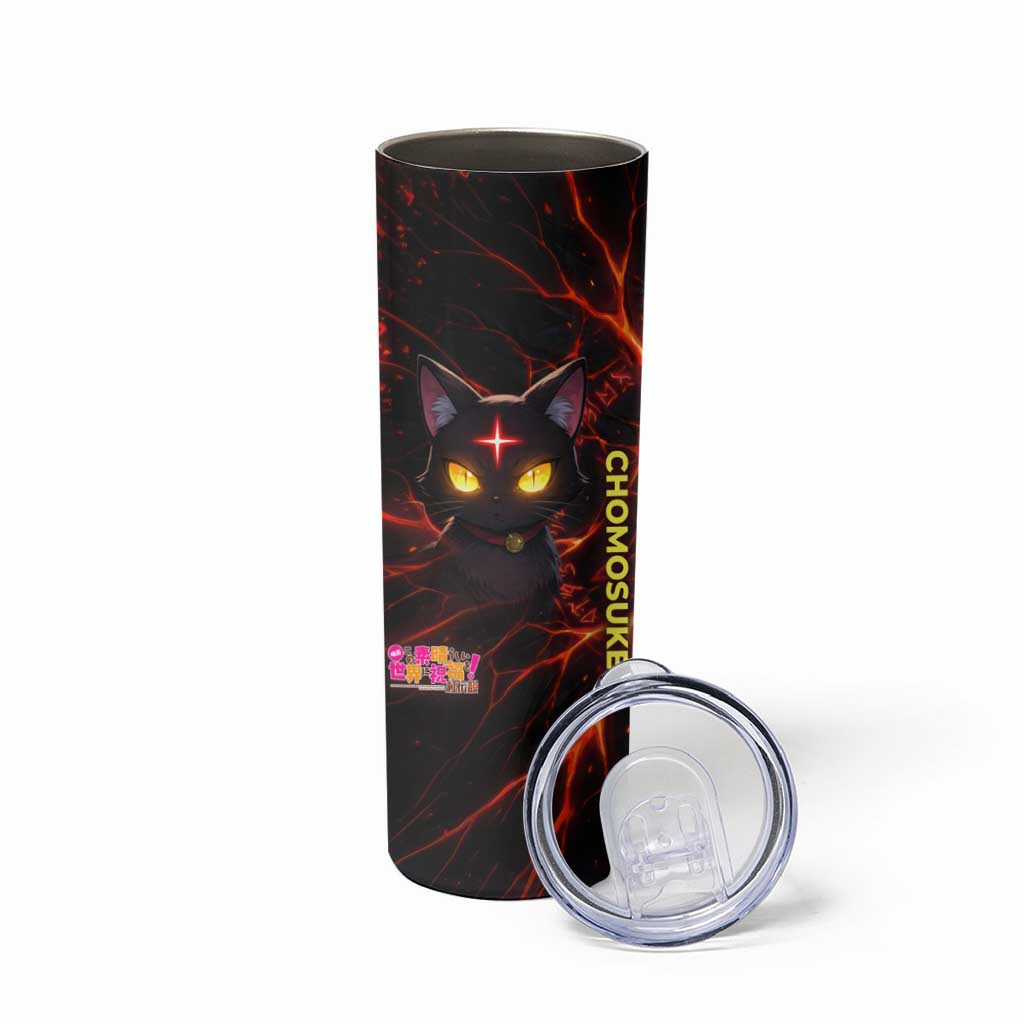 Chomosuke Demon Familiar Skinny Tumbler Infernal Rune Flame Art Style