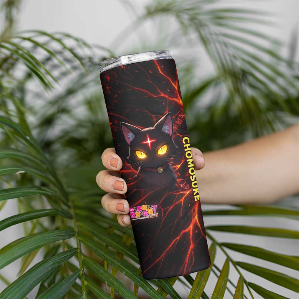 Chomosuke Demon Familiar Skinny Tumbler Infernal Rune Flame Art Style