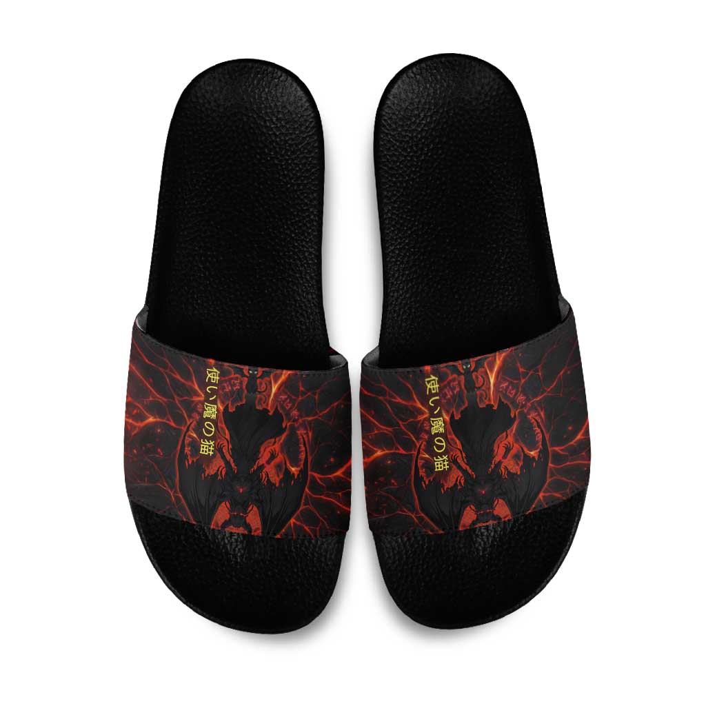 Chomosuke Demon Familiar Slide Sandals Infernal Rune Flame Art Style