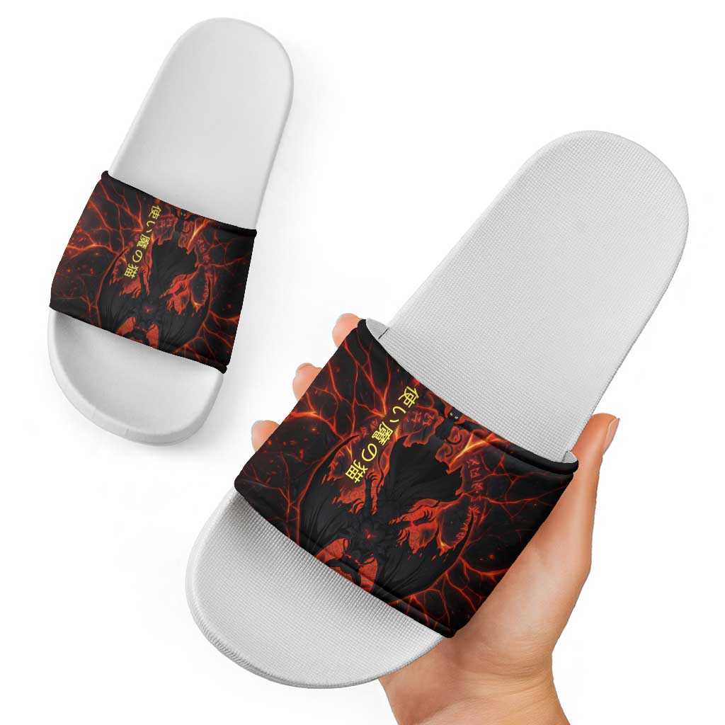 Chomosuke Demon Familiar Slide Sandals Infernal Rune Flame Art Style