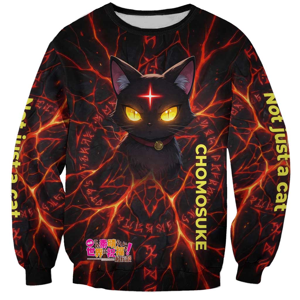 Chomosuke Demon Familiar Sweatshirt Infernal Rune Flame Art Style