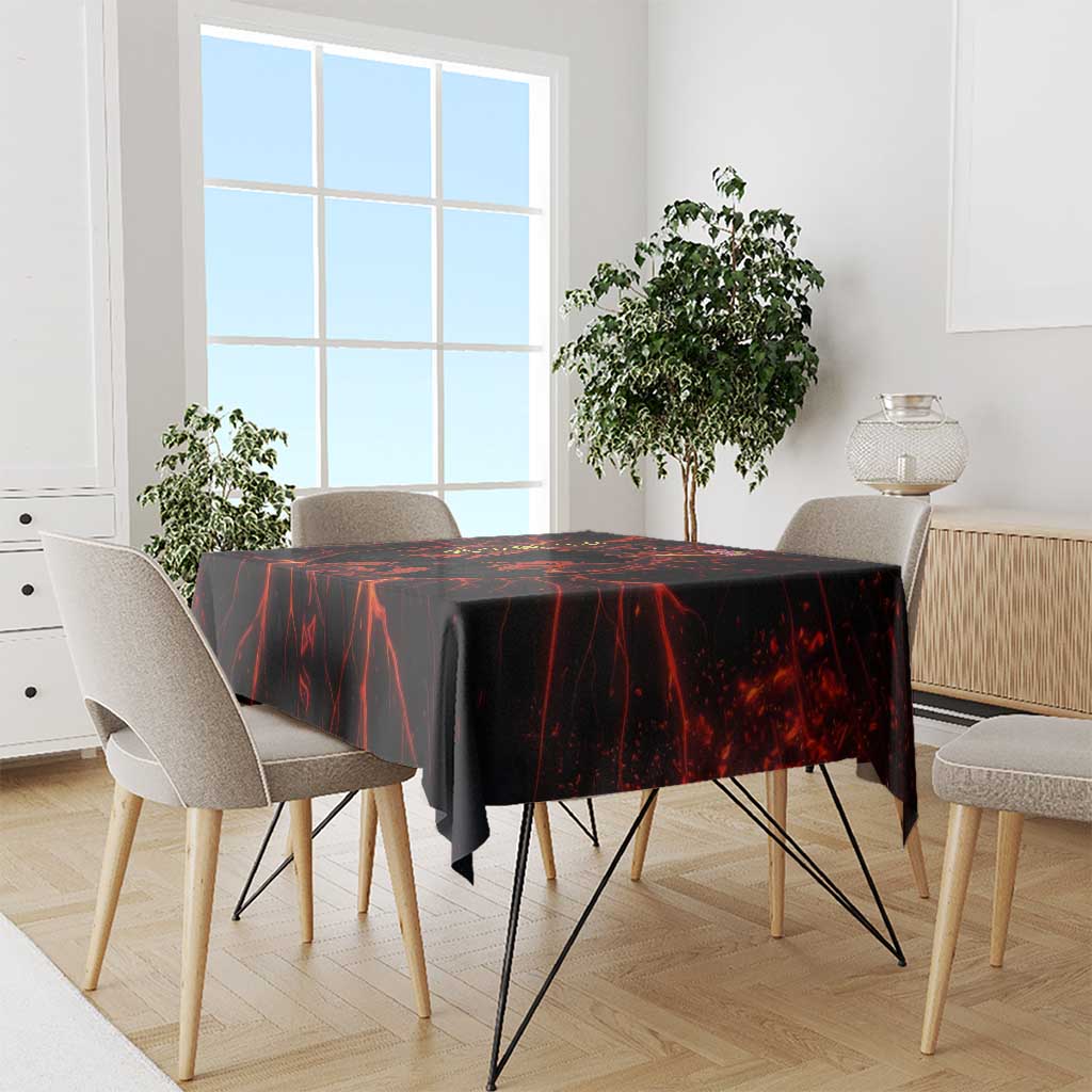 Chomosuke Demon Familiar Tablecloth Infernal Rune Flame Art Style