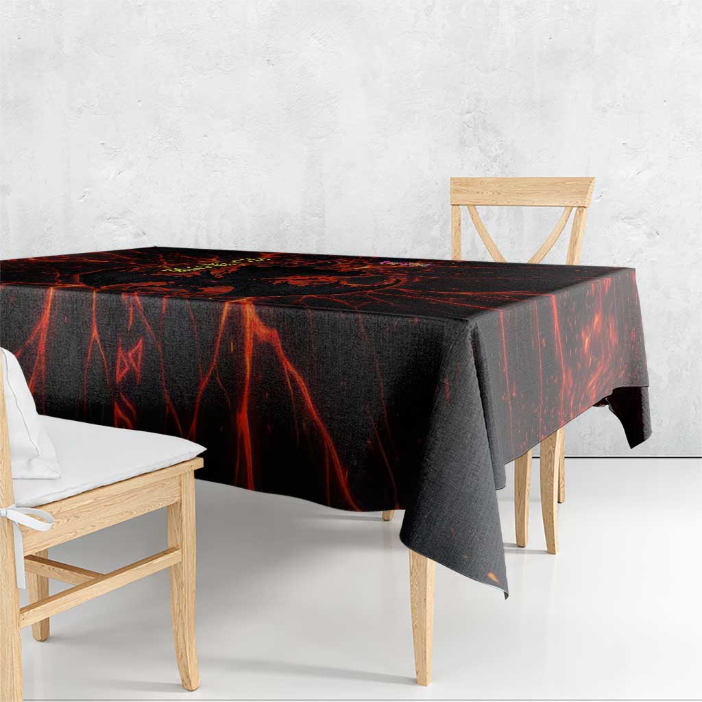 Chomosuke Demon Familiar Tablecloth Infernal Rune Flame Art Style
