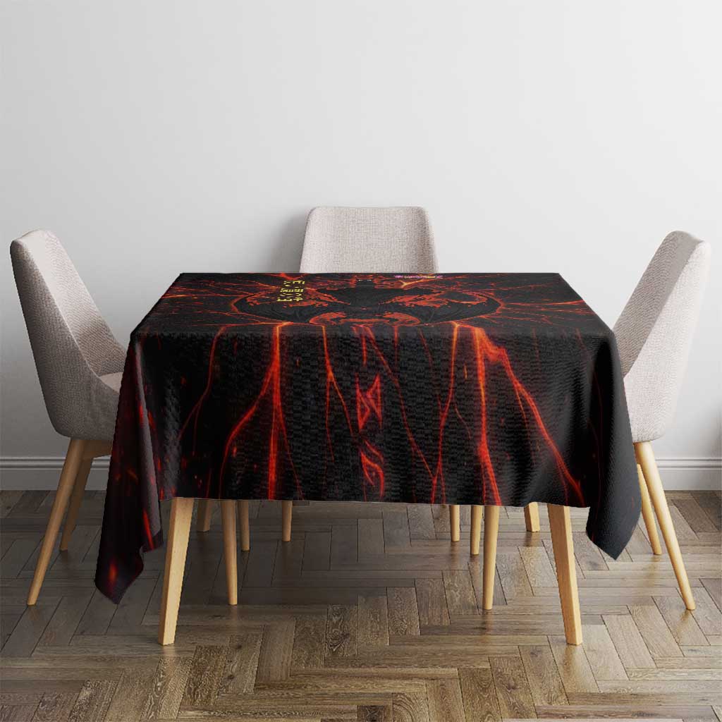 Chomosuke Demon Familiar Tablecloth Infernal Rune Flame Art Style