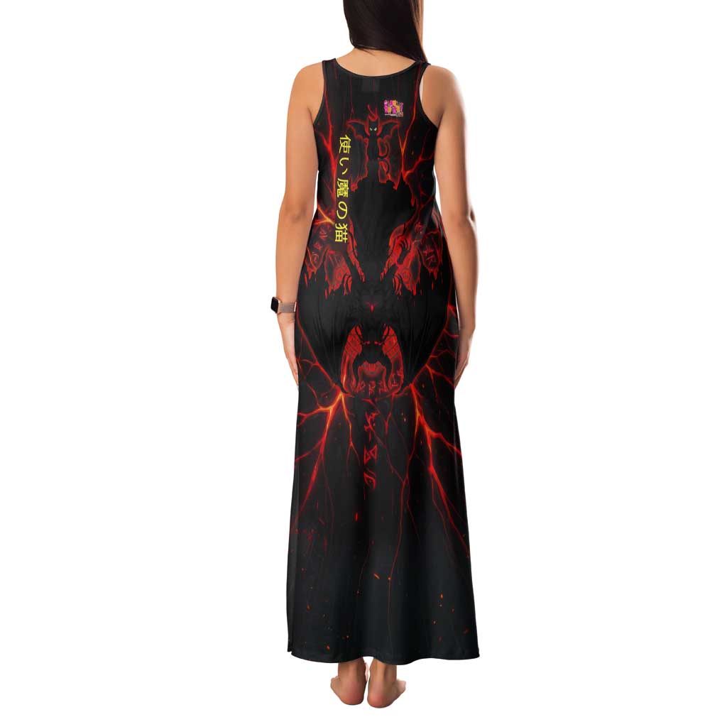 Chomosuke Demon Familiar Tank Maxi Dress Infernal Rune Flame Art Style