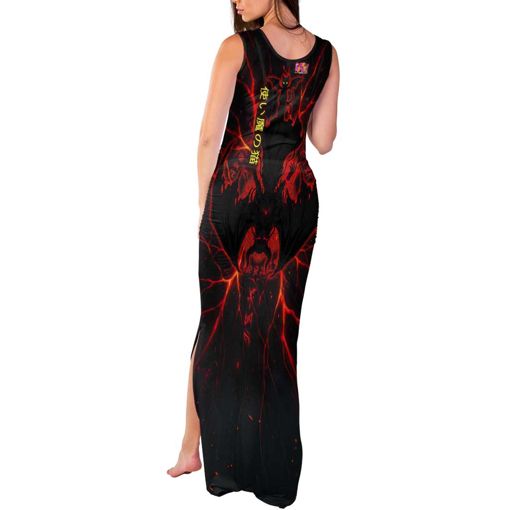 Chomosuke Demon Familiar Tank Maxi Dress Infernal Rune Flame Art Style