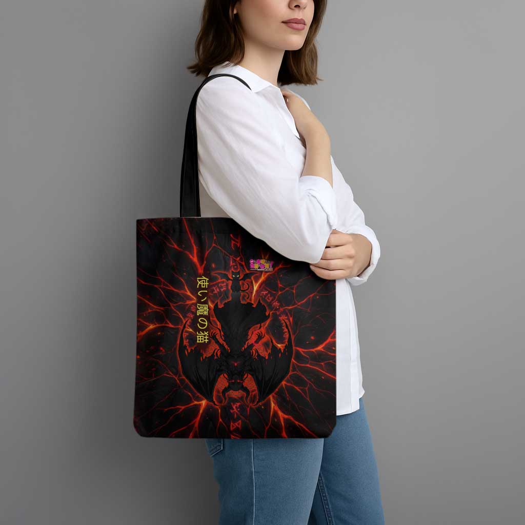 Chomosuke Demon Familiar Tote Bag Infernal Rune Flame Art Style