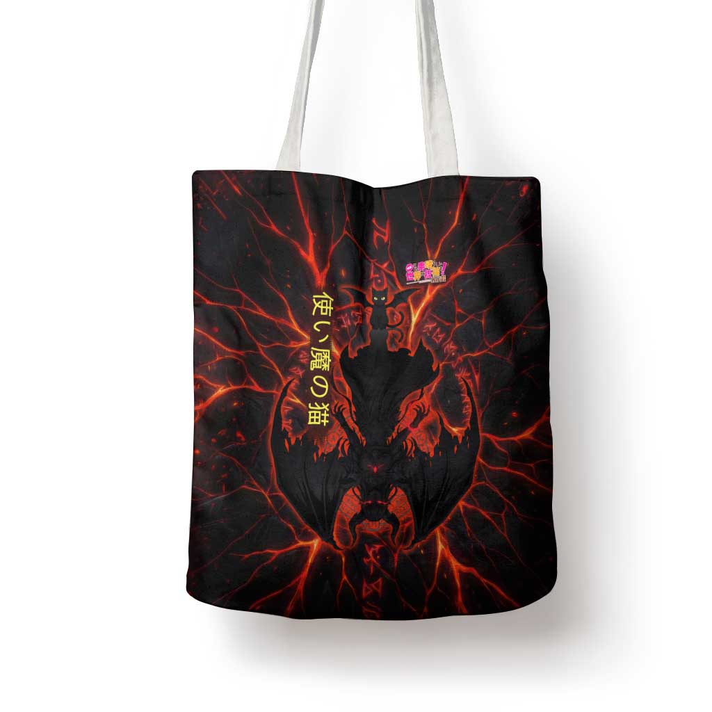Chomosuke Demon Familiar Tote Bag Infernal Rune Flame Art Style