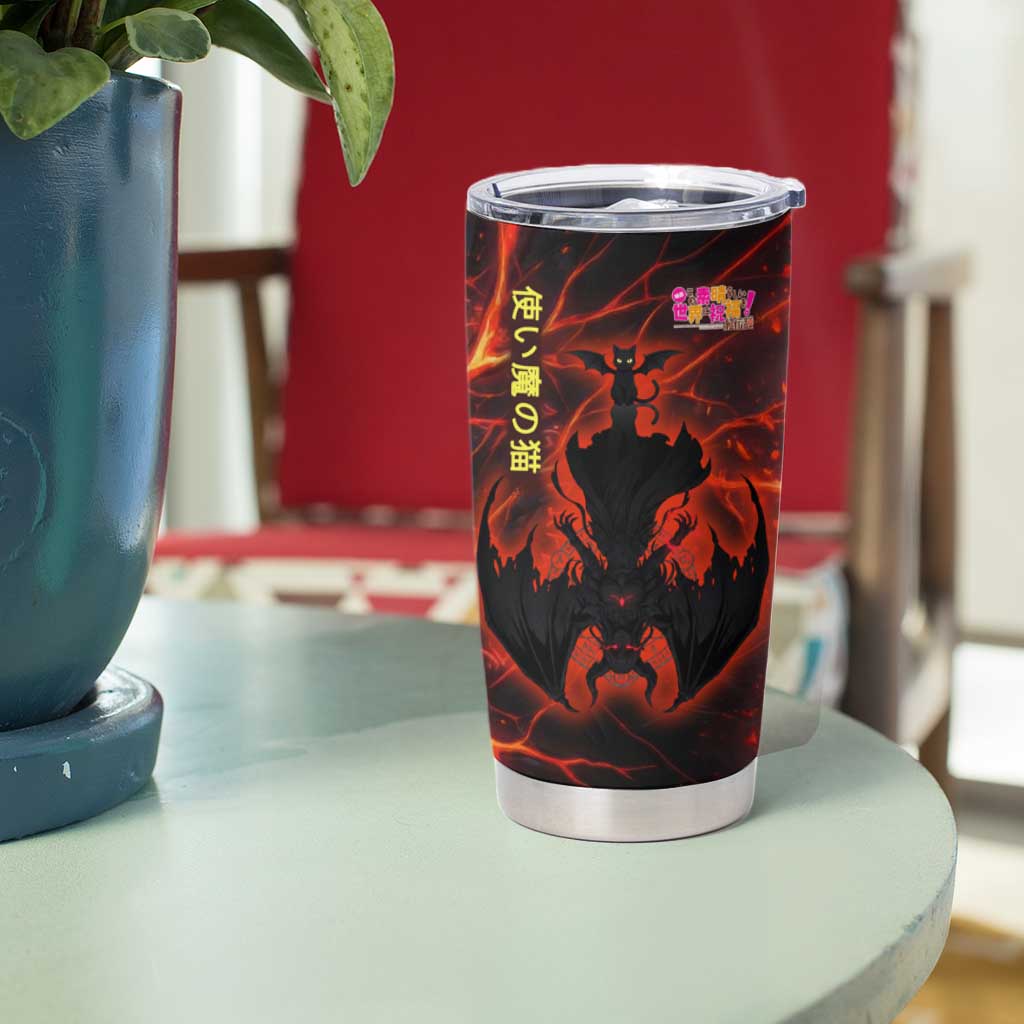 Chomosuke Demon Familiar Tumbler Cup Infernal Rune Flame Art Style