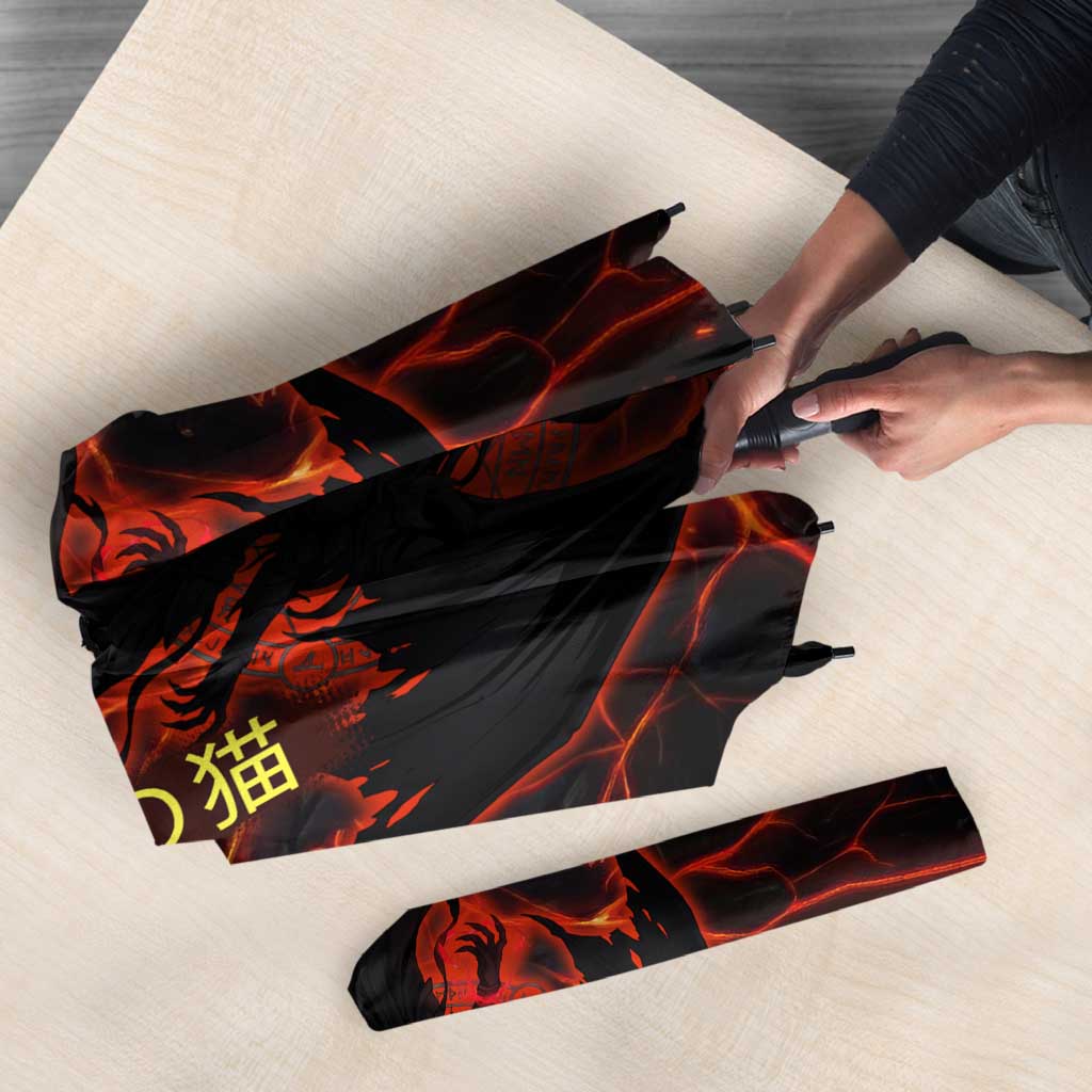 Chomosuke Demon Familiar Umbrella Infernal Rune Flame Art Style