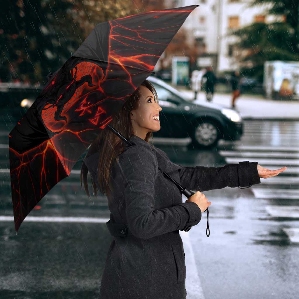 Chomosuke Demon Familiar Umbrella Infernal Rune Flame Art Style