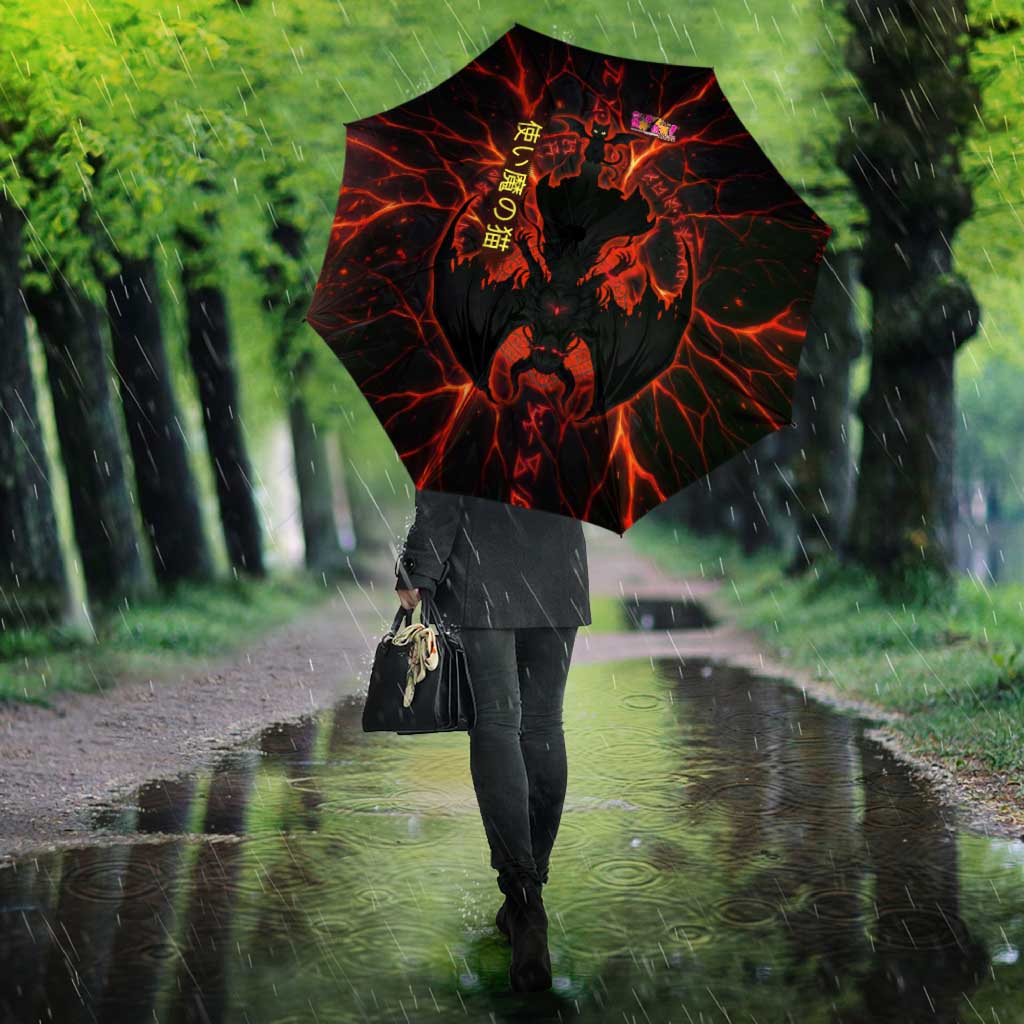 Chomosuke Demon Familiar Umbrella Infernal Rune Flame Art Style