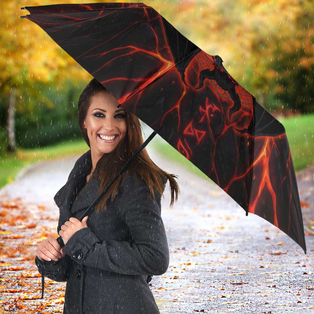 Chomosuke Demon Familiar Umbrella Infernal Rune Flame Art Style