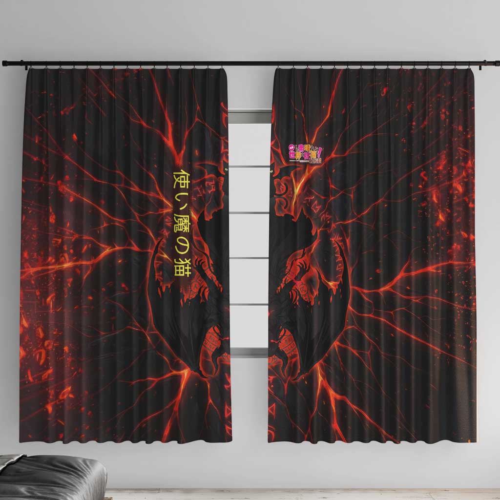 Chomosuke Demon Familiar Window Curtain Infernal Rune Flame Art Style