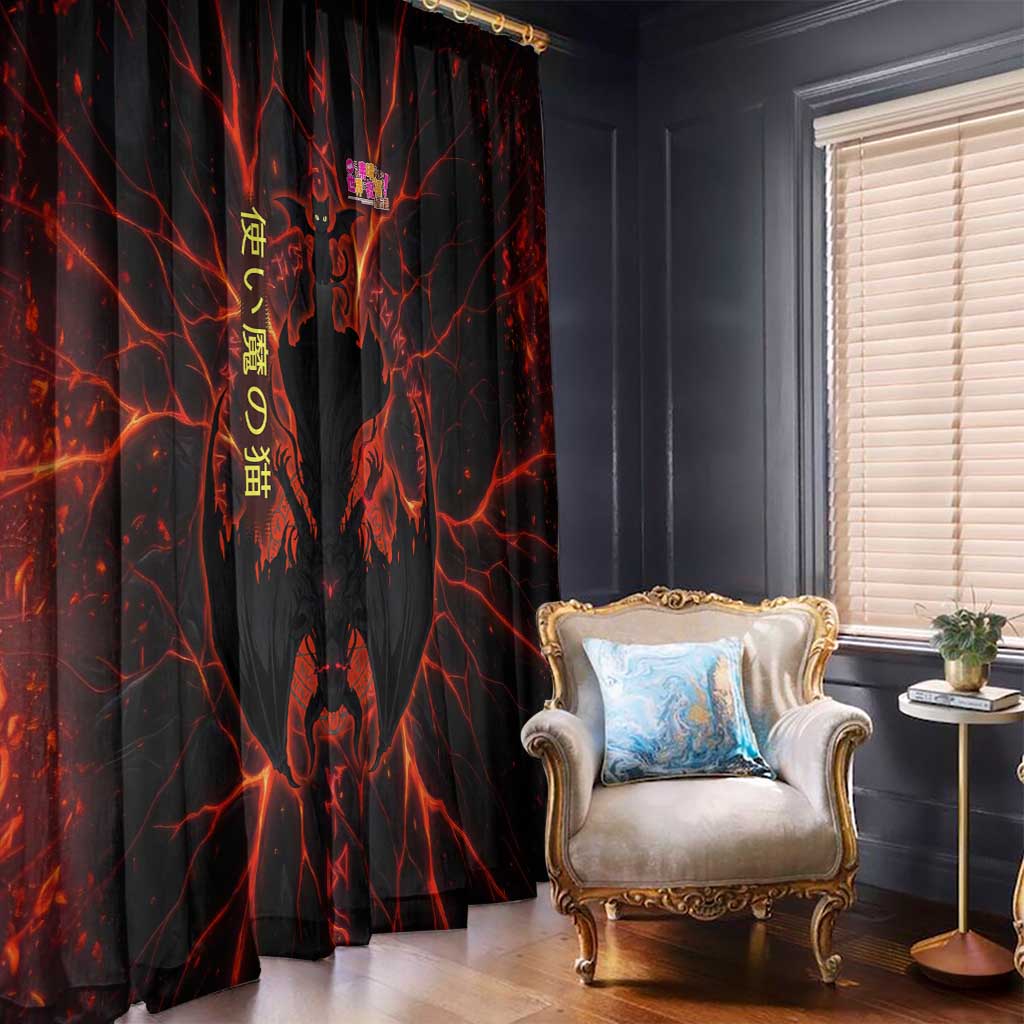Chomosuke Demon Familiar Window Curtain Infernal Rune Flame Art Style