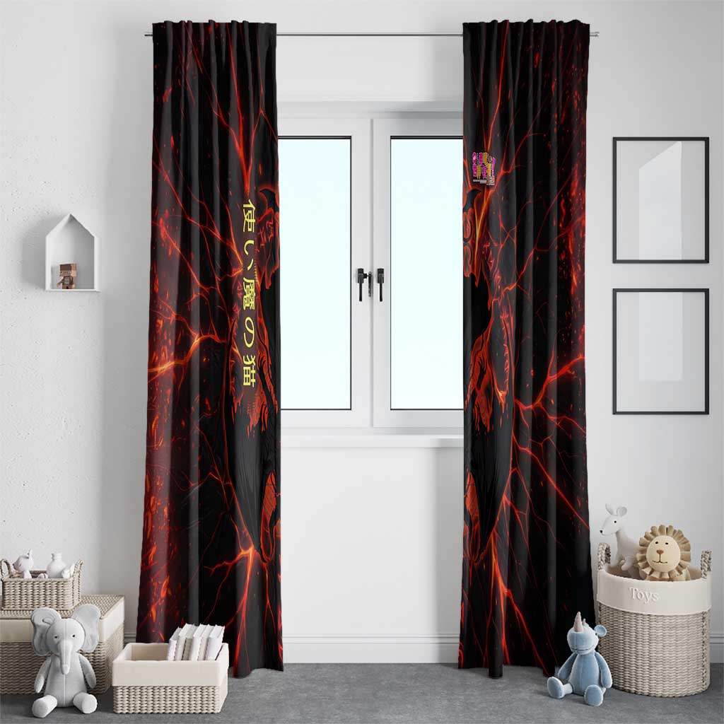 Chomosuke Demon Familiar Window Curtain Infernal Rune Flame Art Style
