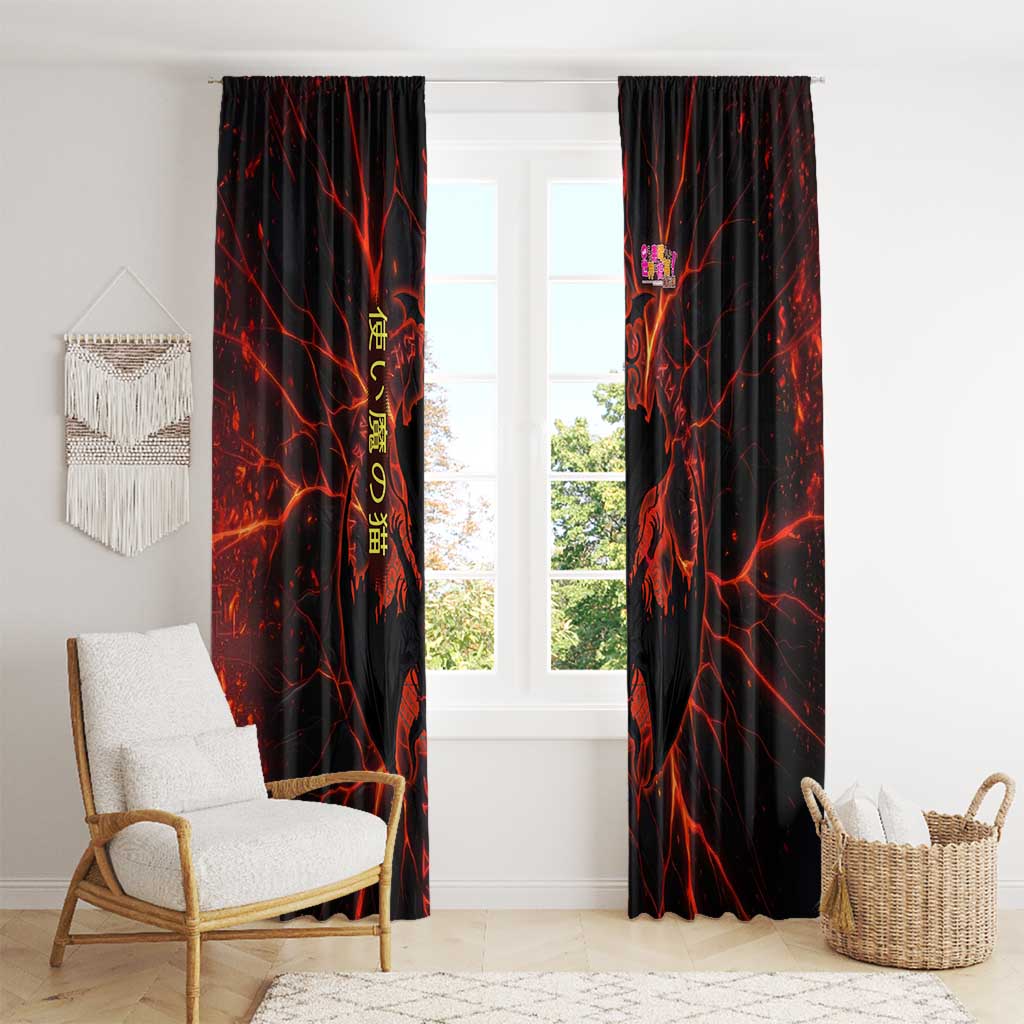 Chomosuke Demon Familiar Window Curtain Infernal Rune Flame Art Style
