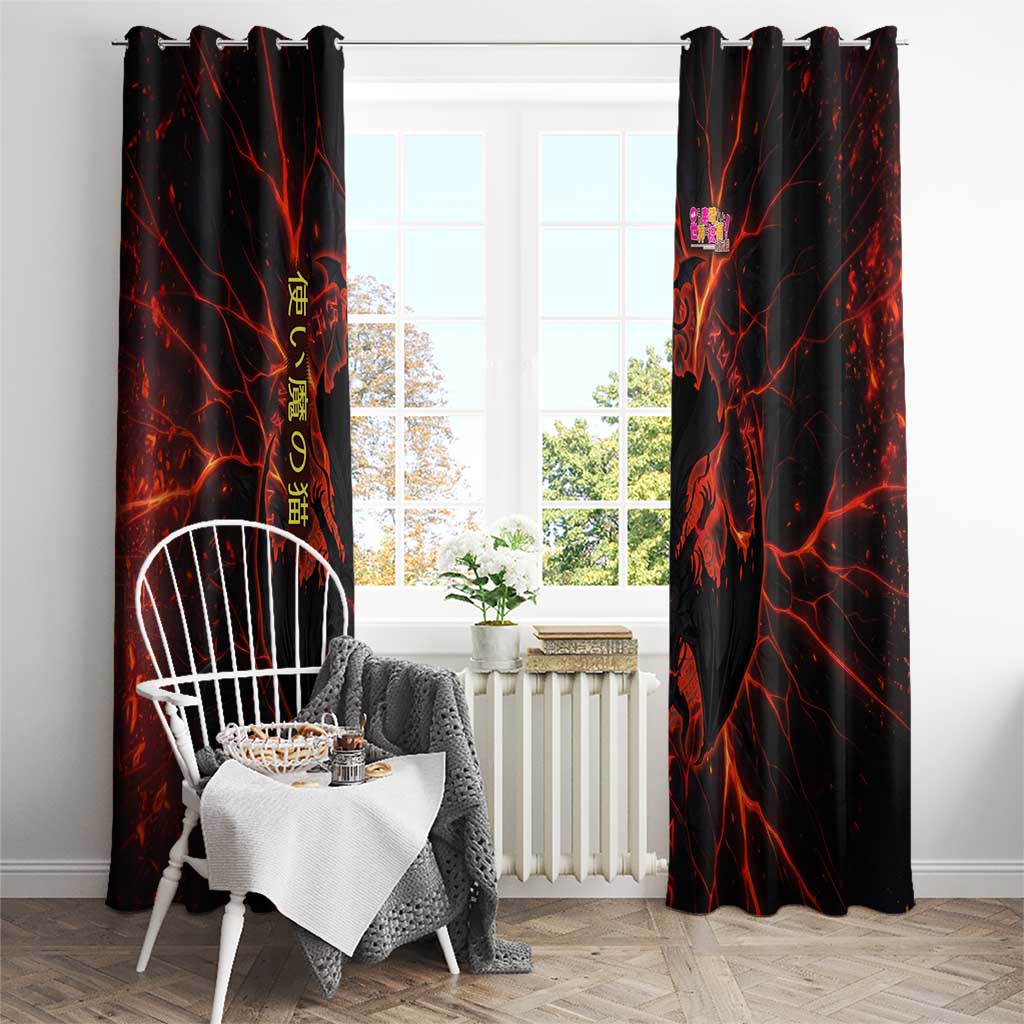 Chomosuke Demon Familiar Window Curtain Infernal Rune Flame Art Style