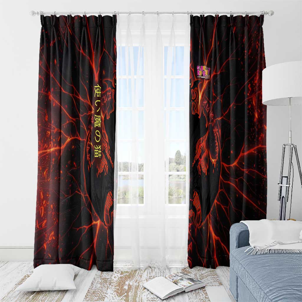 Chomosuke Demon Familiar Window Curtain Infernal Rune Flame Art Style