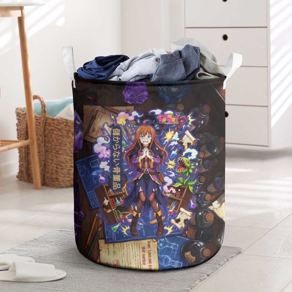 Wiz Magic Shop Laundry Basket Alchemical Fantasy Blueprint Style