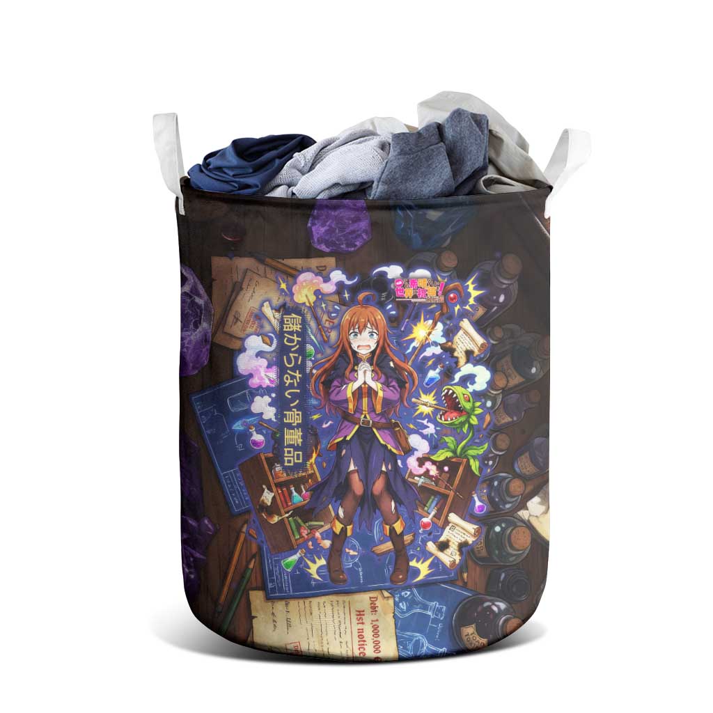 Wiz Magic Shop Laundry Basket Alchemical Fantasy Blueprint Style