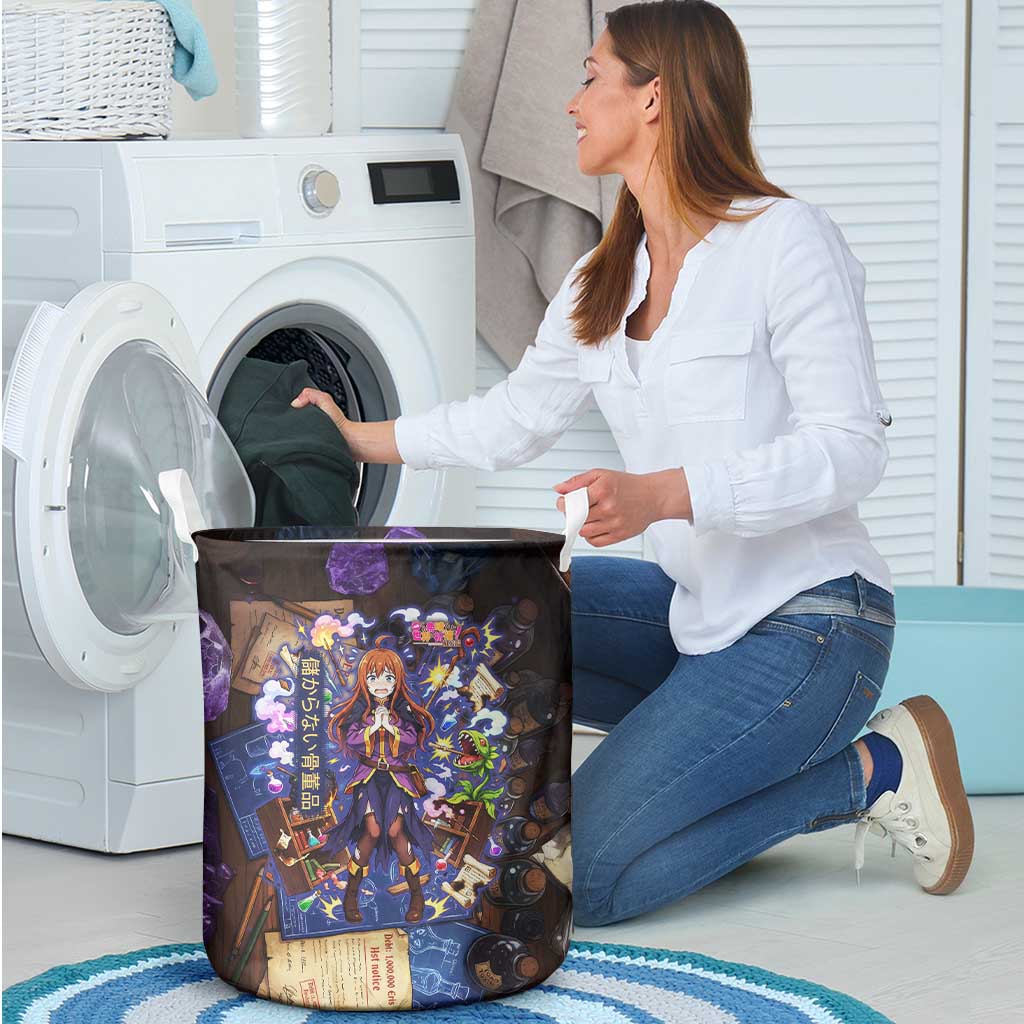 Wiz Magic Shop Laundry Basket Alchemical Fantasy Blueprint Style