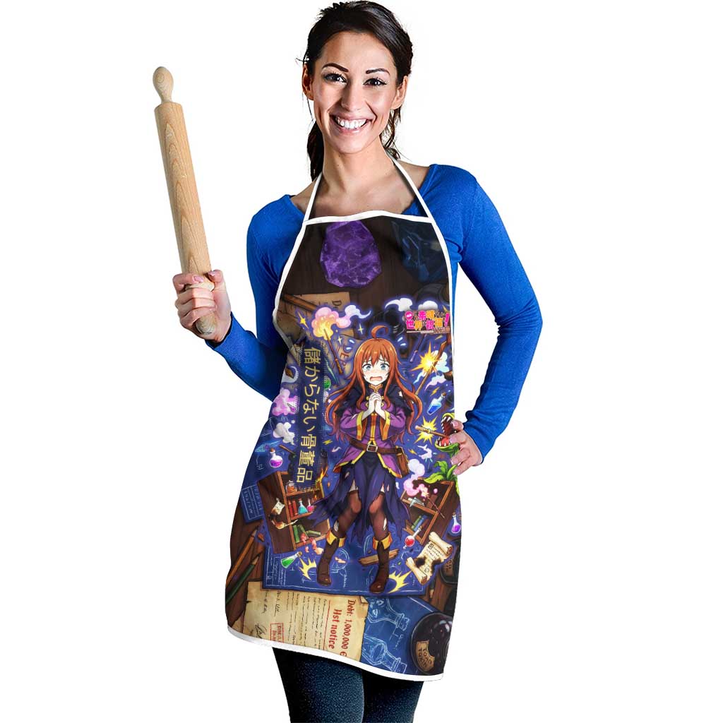 Wiz Magic Shop Apron Alchemical Fantasy Blueprint Style