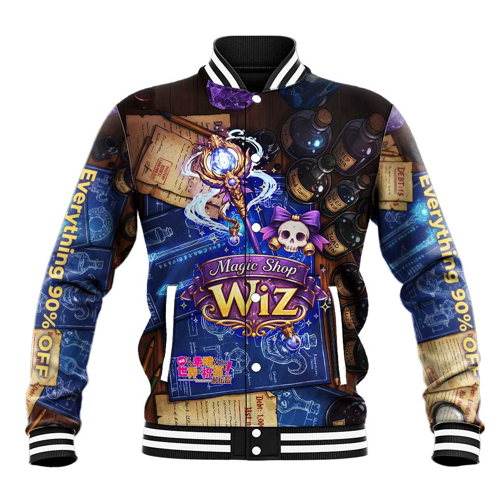 Wiz Magic Shop Baseball Jacket Alchemical Fantasy Blueprint Style
