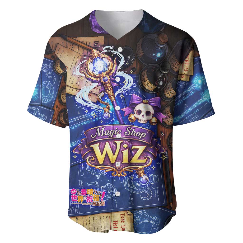 Wiz Magic Shop Baseball Jersey Alchemical Fantasy Blueprint Style