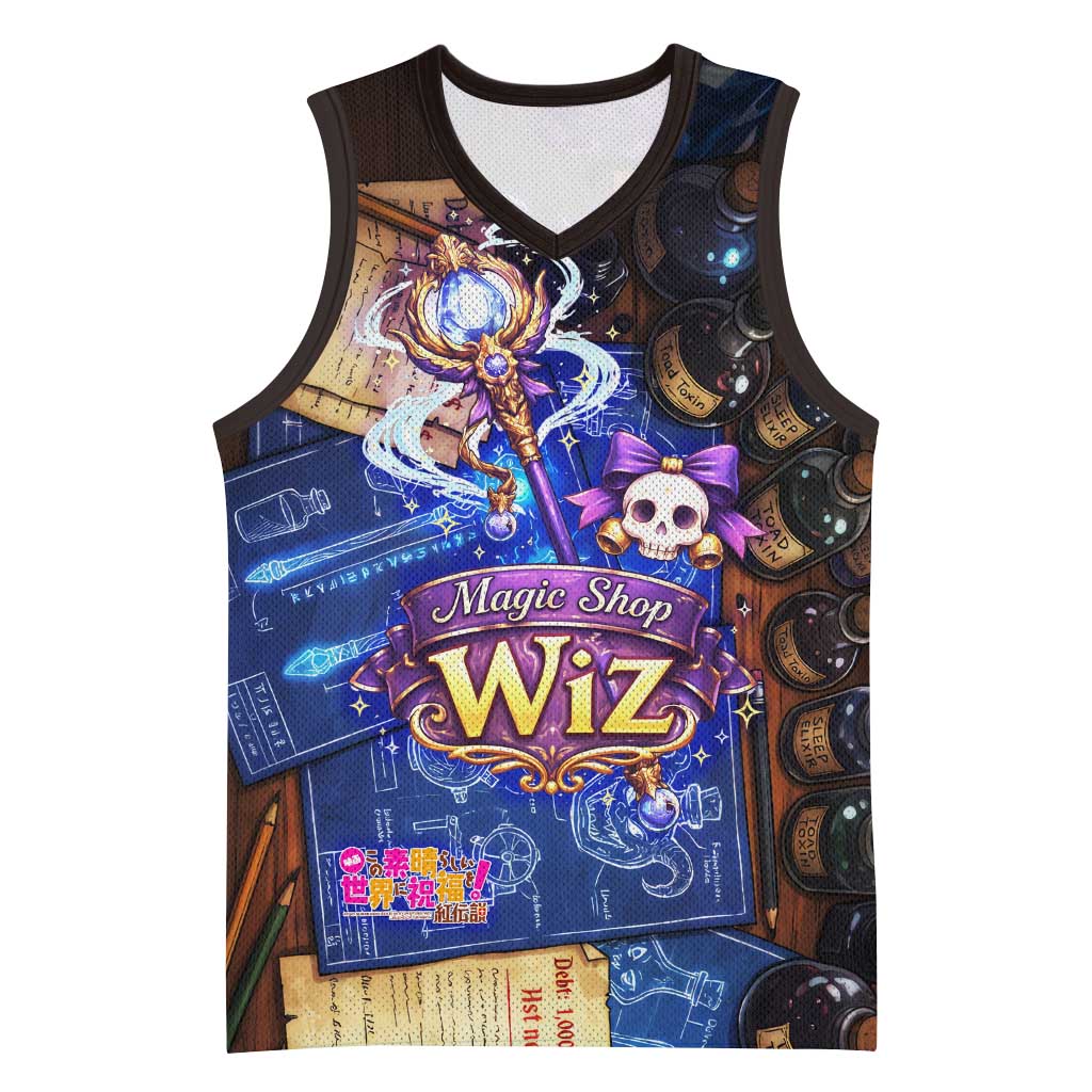 Wiz Magic Shop Basketball Jersey Alchemical Fantasy Blueprint Style