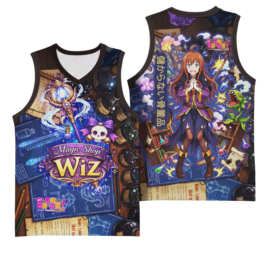 Wiz Magic Shop Basketball Jersey Alchemical Fantasy Blueprint Style