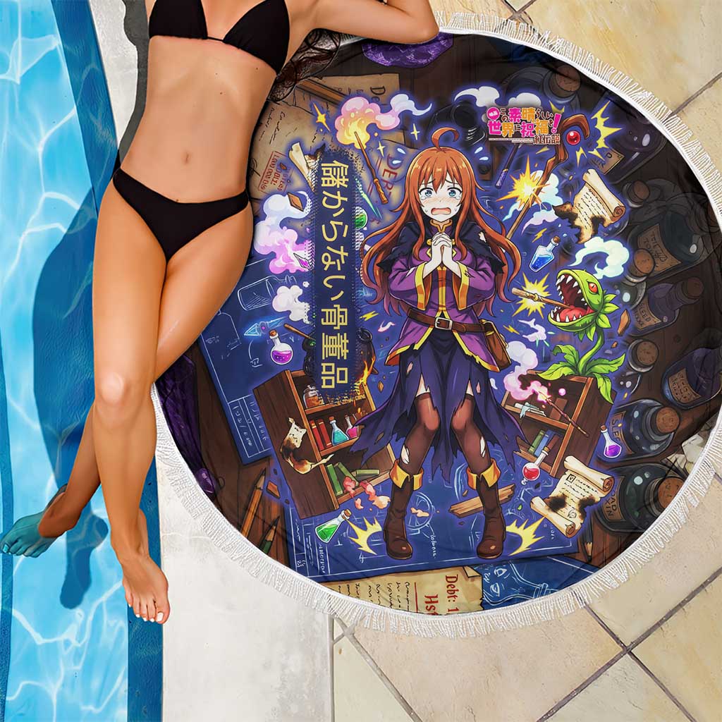 Wiz Magic Shop Beach Blanket Alchemical Fantasy Blueprint Style