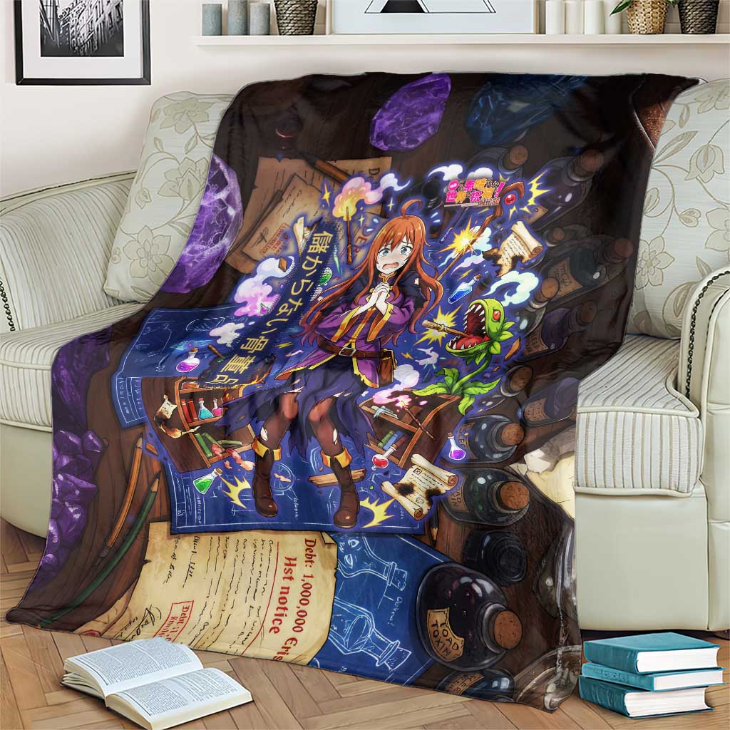 Wiz Magic Shop Blanket Alchemical Fantasy Blueprint Style