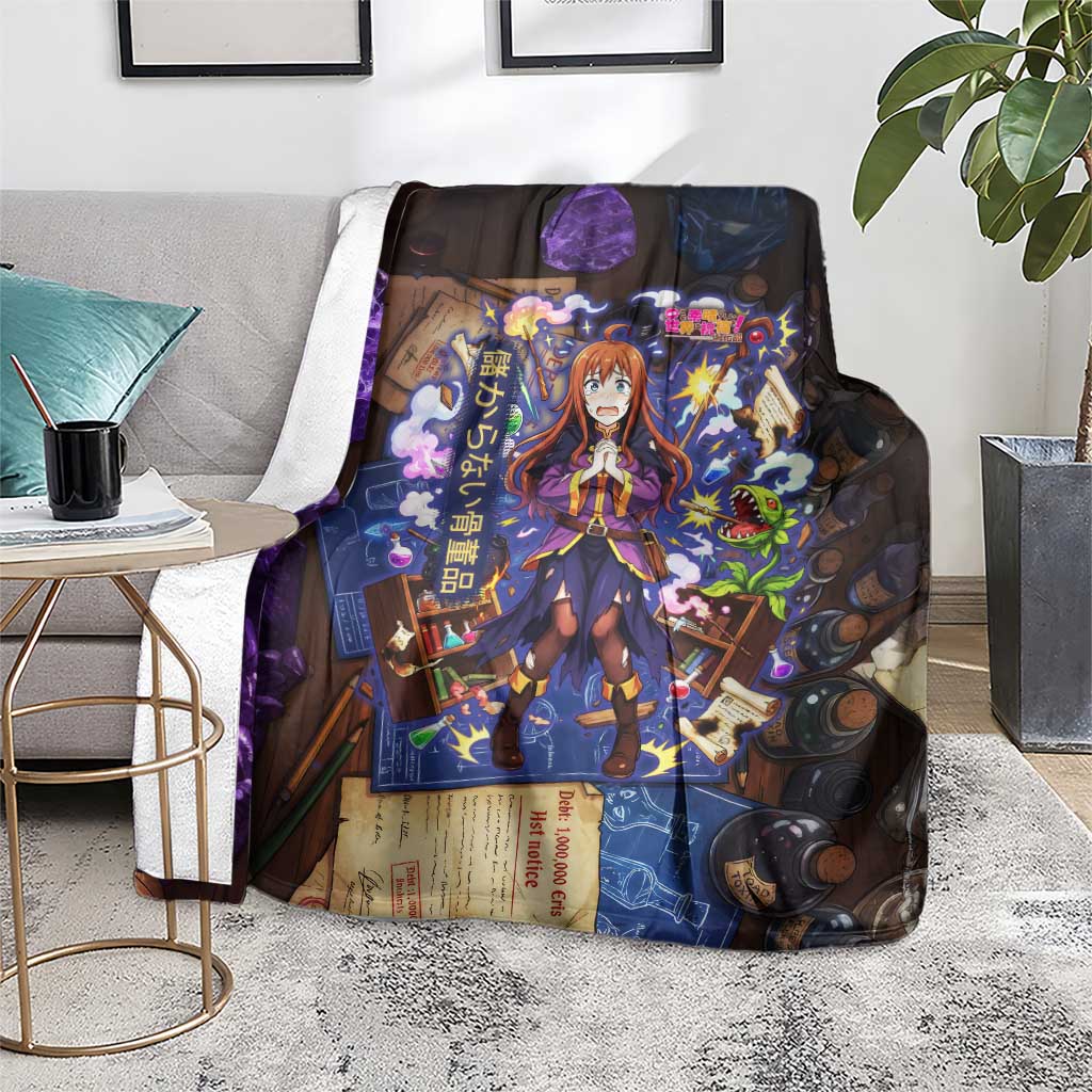 Wiz Magic Shop Blanket Alchemical Fantasy Blueprint Style