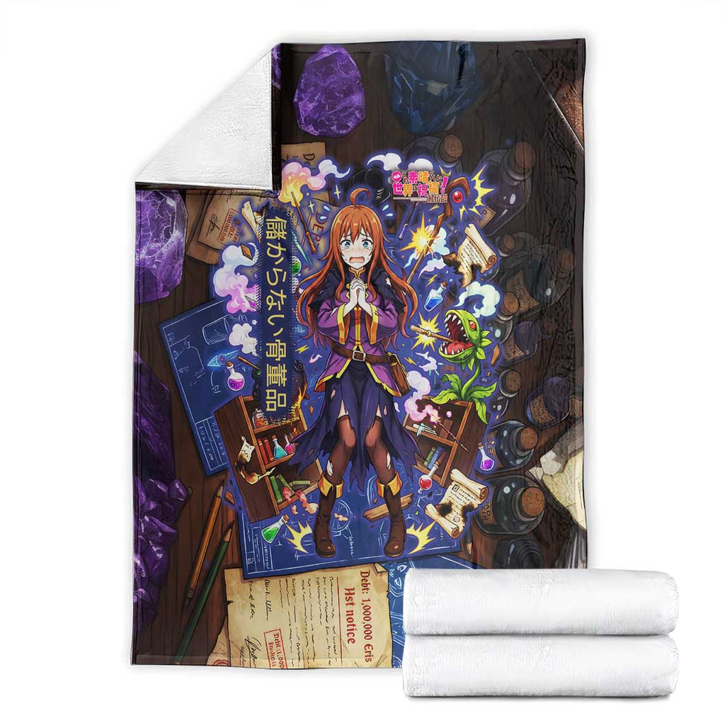 Wiz Magic Shop Blanket Alchemical Fantasy Blueprint Style