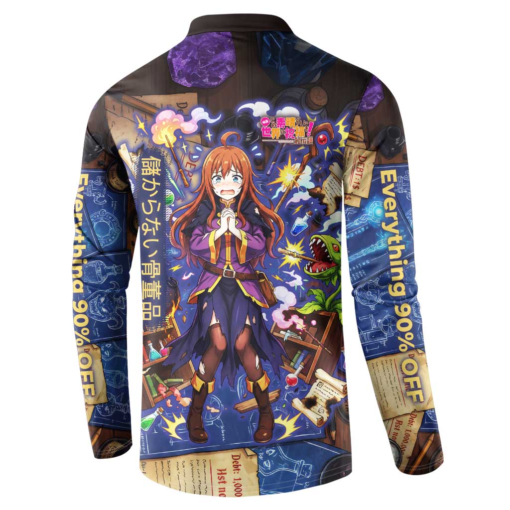 Wiz Magic Shop Button Sweatshirt Alchemical Fantasy Blueprint Style