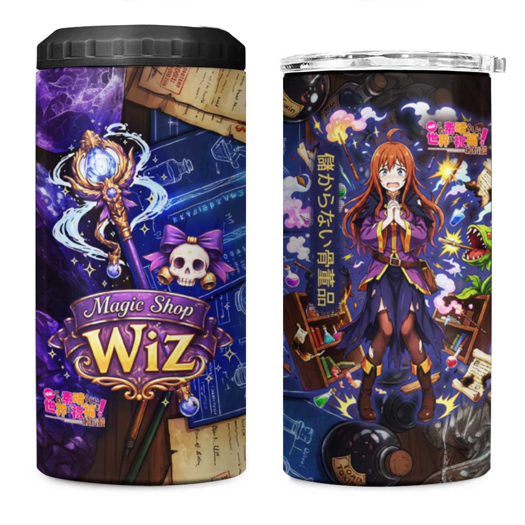 Wiz Magic Shop 4 in 1 Can Cooler Tumbler Alchemical Fantasy Blueprint Style