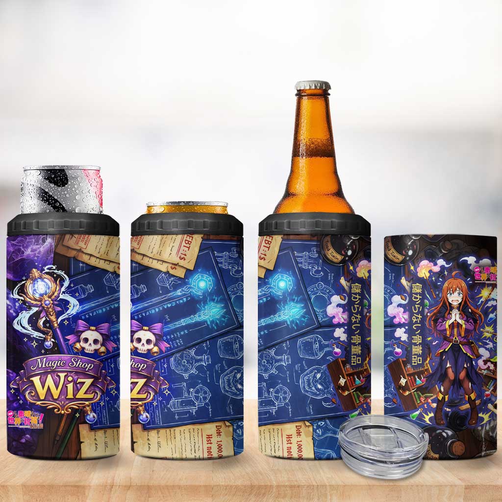 Wiz Magic Shop 4 in 1 Can Cooler Tumbler Alchemical Fantasy Blueprint Style