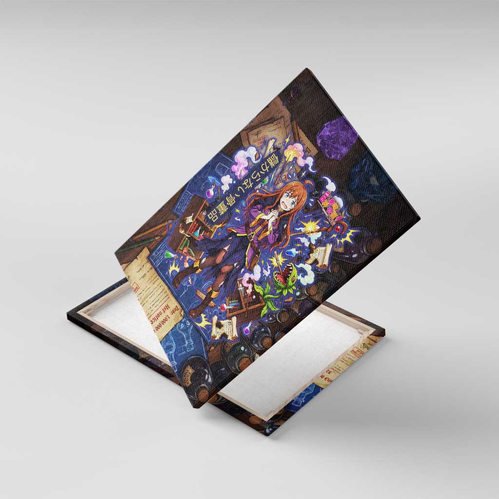 Wiz Magic Shop Canvas Wall Art Alchemical Fantasy Blueprint Style