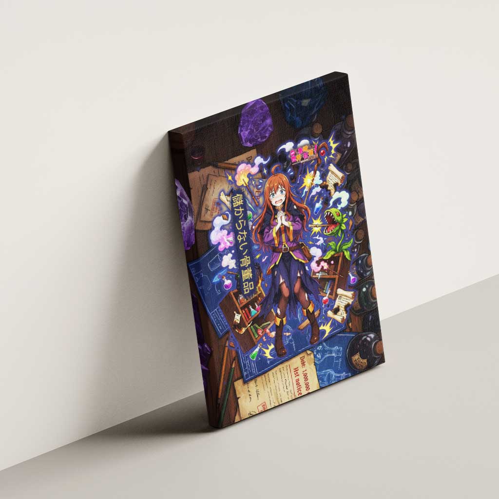 Wiz Magic Shop Canvas Wall Art Alchemical Fantasy Blueprint Style