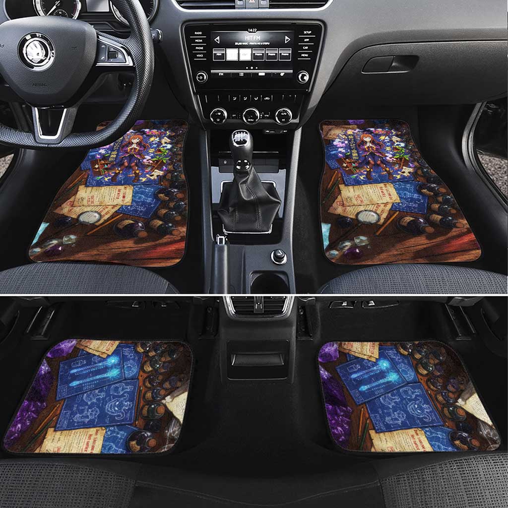 Wiz Magic Shop Car Mats Alchemical Fantasy Blueprint Style