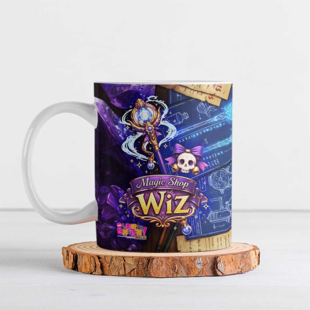 Wiz Magic Shop Ceramic Mug Alchemical Fantasy Blueprint Style